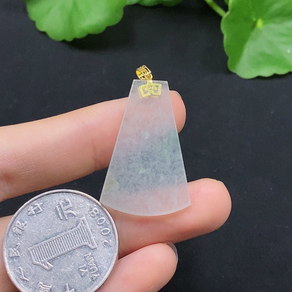 F29376195 Jadeite Plain Pendant 18K Gold Total Weight Approx.3.06g