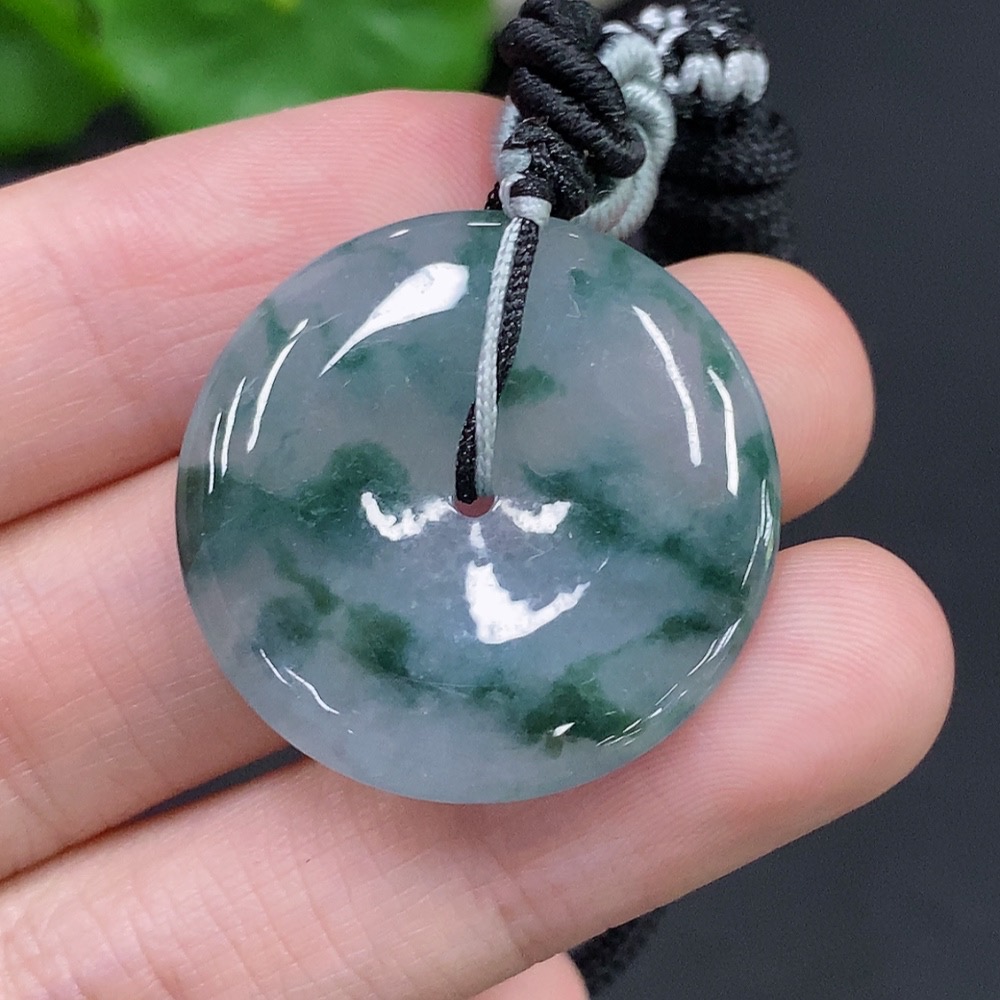 F24776525 Jadeite Peace Knot Total Weight Approx. 9.6g (Including Rope Weight)