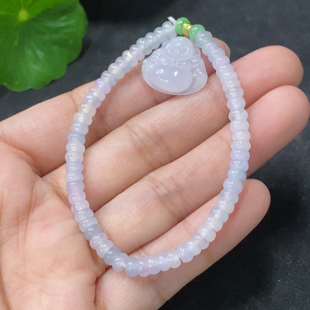 F33930109 Jadeite Buddha Bracelet No Imprint Surface Gold Content Au73% Total Weight Approx.7.16g