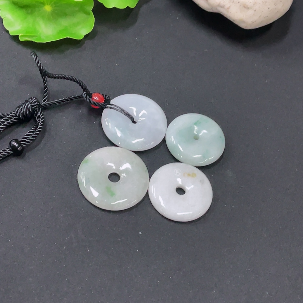 F31691362 Jadeite Peace Pendant with Non-A Grade Beads