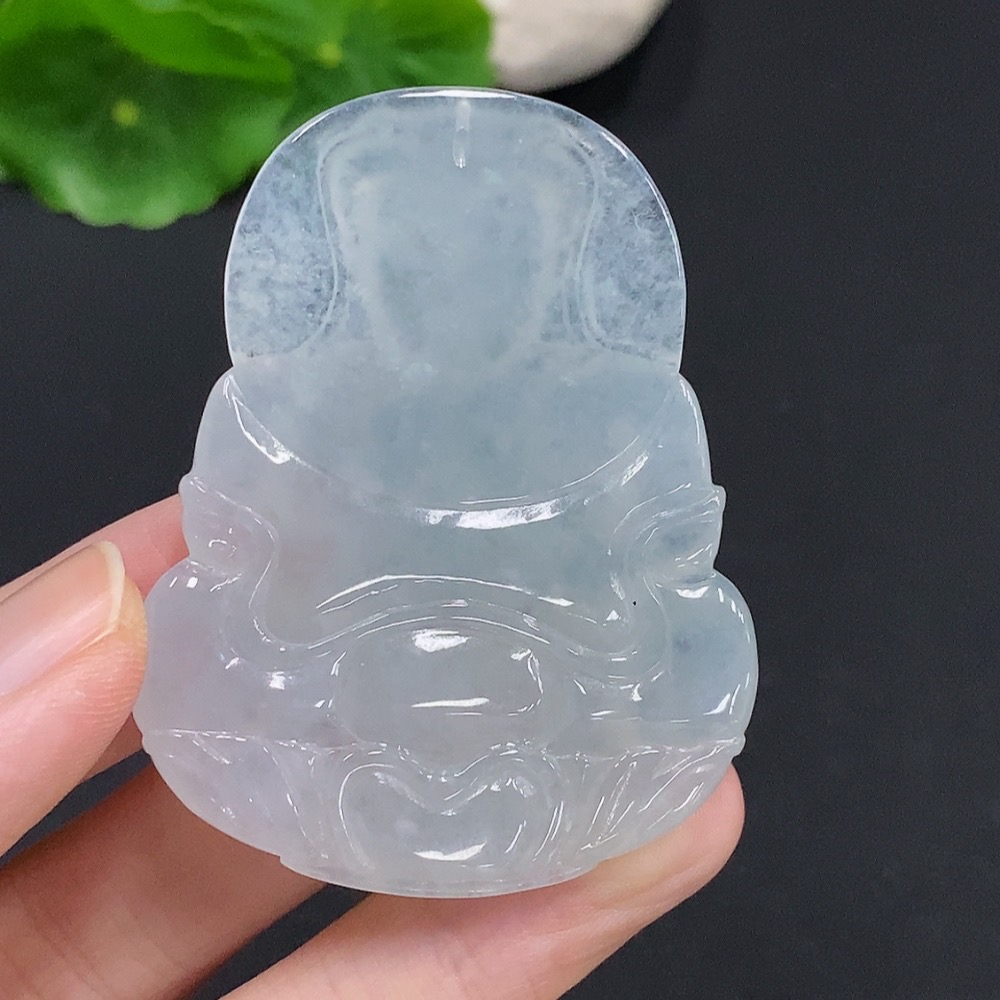 F31606363 Jadeite Guanyin Pendant Total weight about 26g
