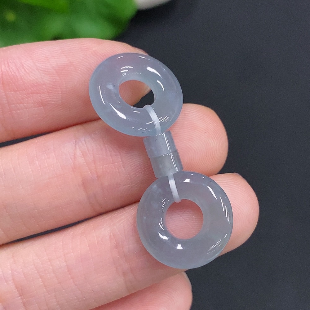 F35125394 Jadeite Donut Sell as a Lot Total Weight Approx.6.63g