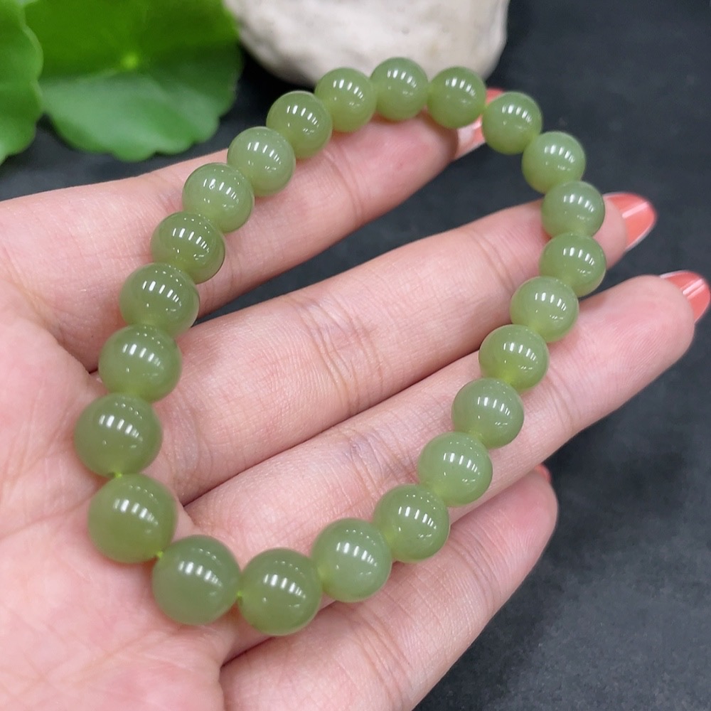 H34016611 Hetian Jade Bracelet, approx. 7.8mm, total weight about 17.8g