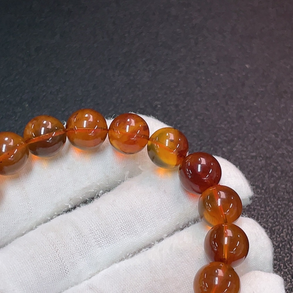 C32720168 Amber Beeswax Bracelet Total Weight Approx.12.41g Size 10.7mm