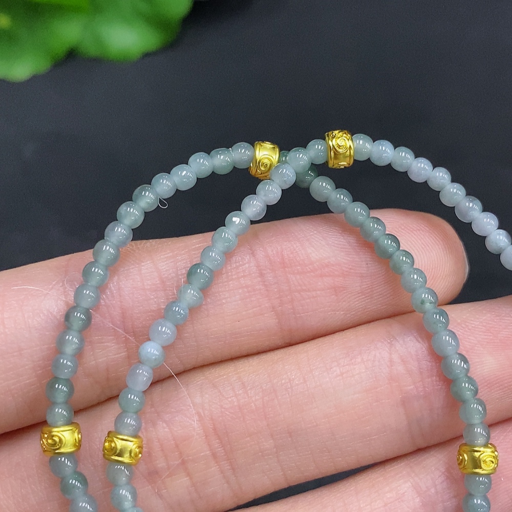 F33907170 Jadeite Beads Sell as a Lot Size Approx 2.8mm Non-gold