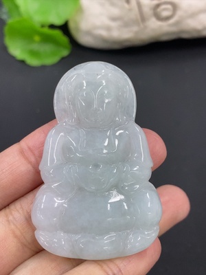 F42953394 翡翠观音挂件 货品总重约20.4克