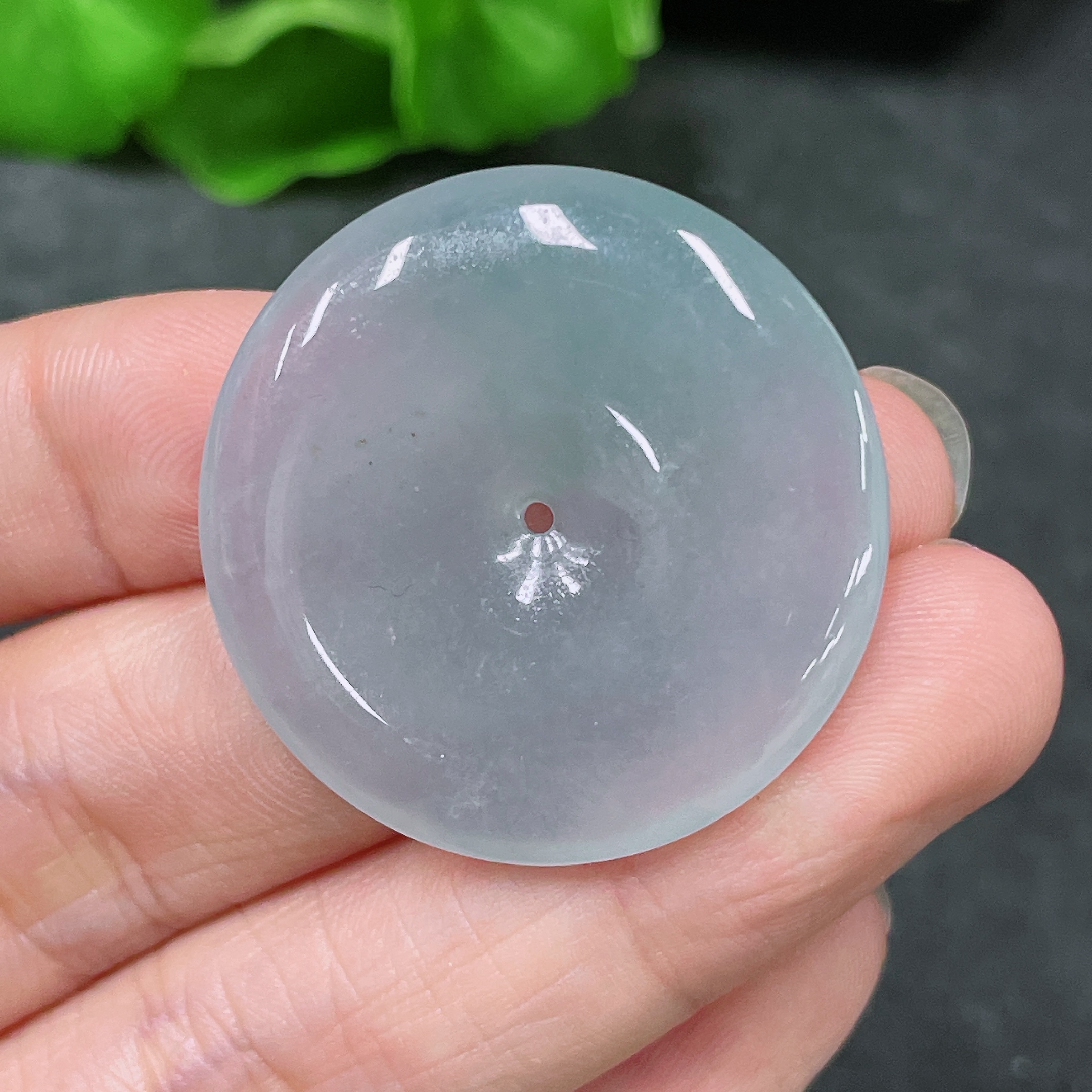 F32811743 Jadeite Pendant Peace Buckle Total Weight Approx. 10.92g