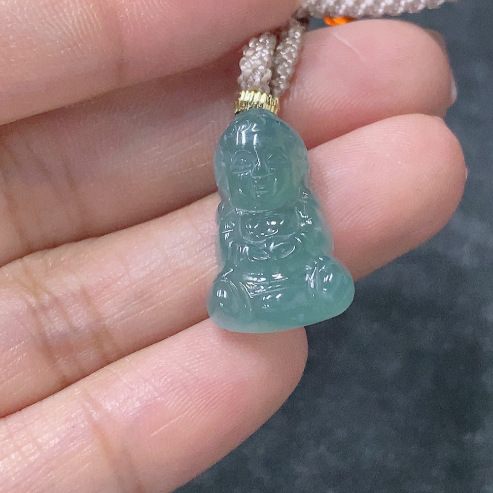 F34997977 Jadeite Pendant Baby Buddha