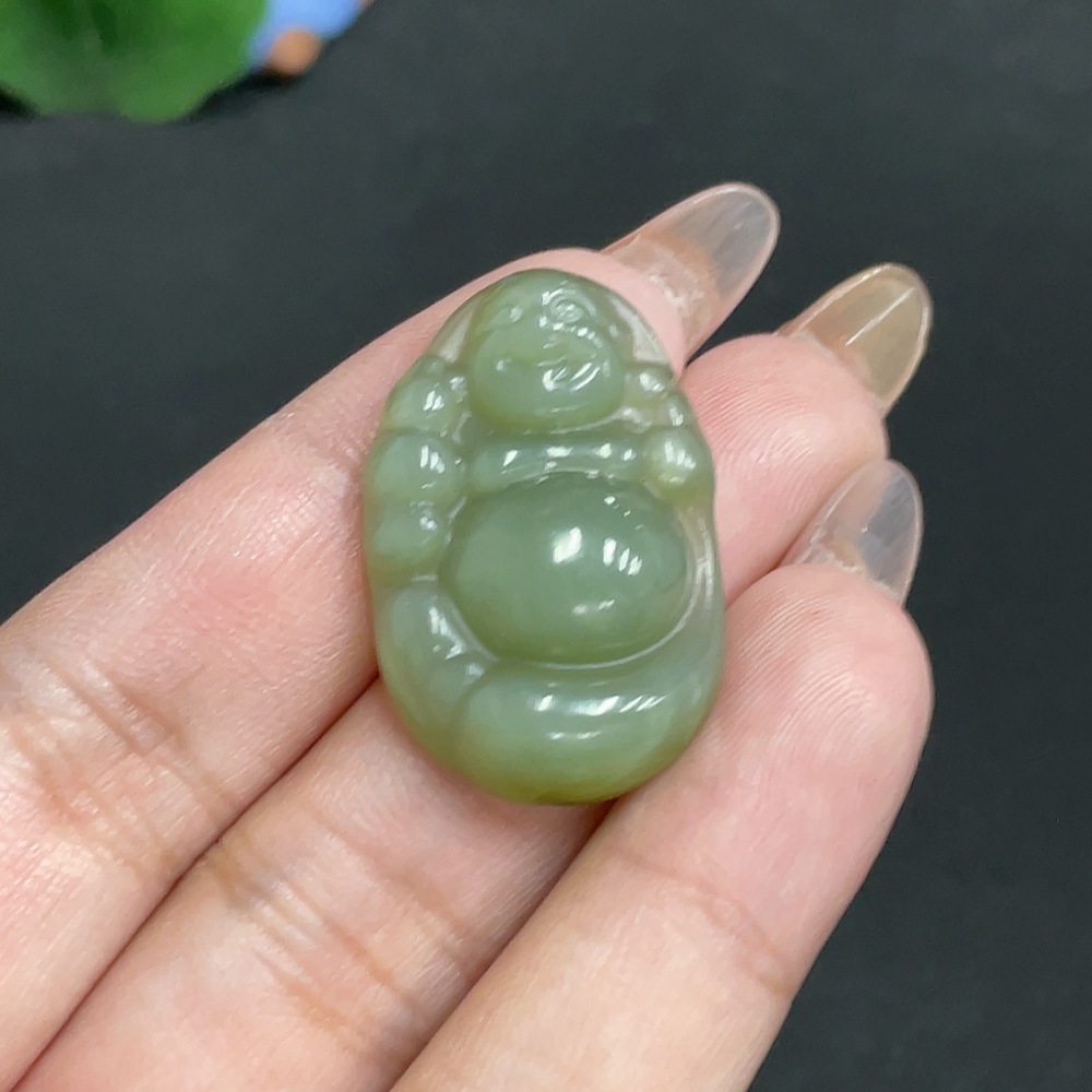 H32699776 Hetian Jade Pendant - Buddha, Total Weight Approx. 6.8g