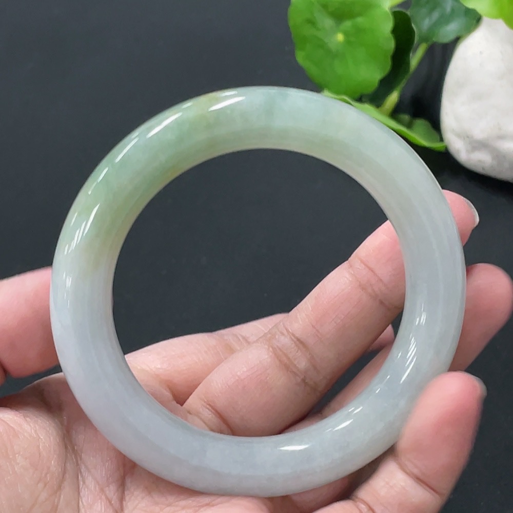 F35081060 Jadeite Round Bangle Total Weight Approx.69.49g Size 55