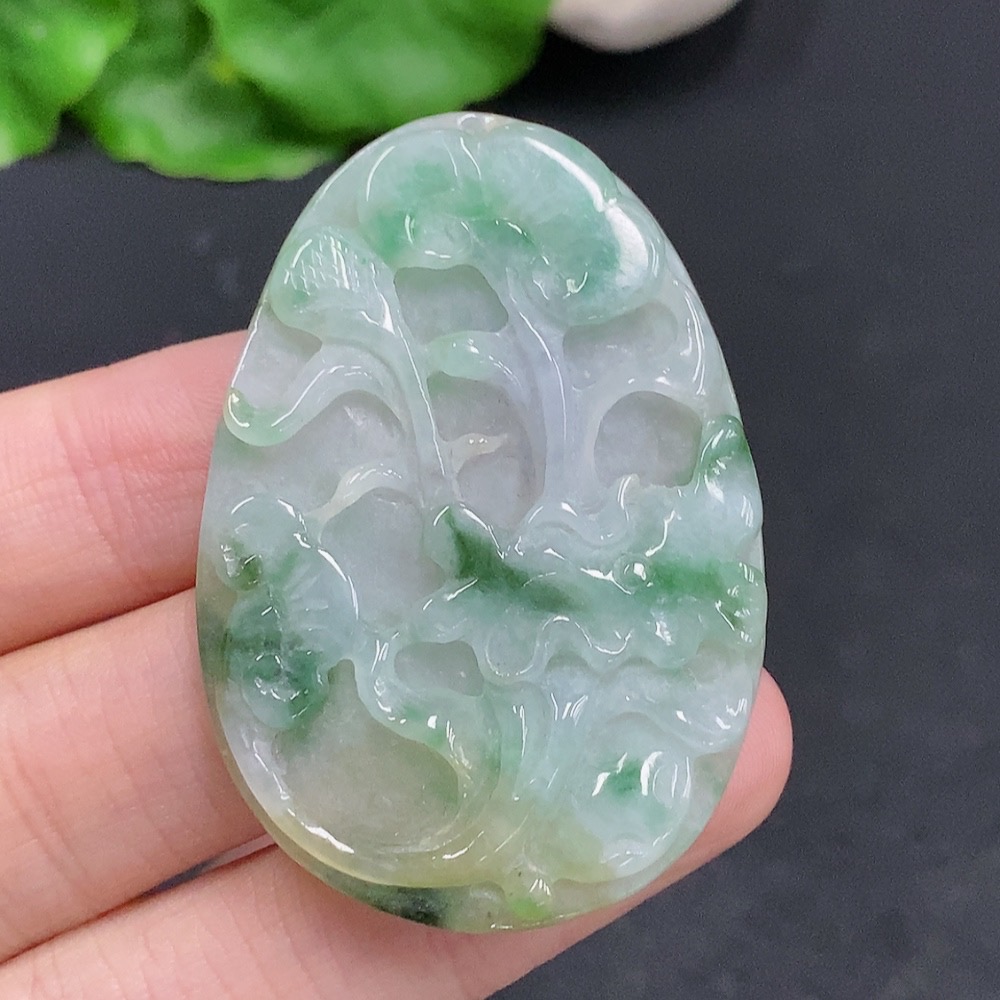 F30490411 JadeiteRuyi Pendant, Total Weight Approx. 15.7g