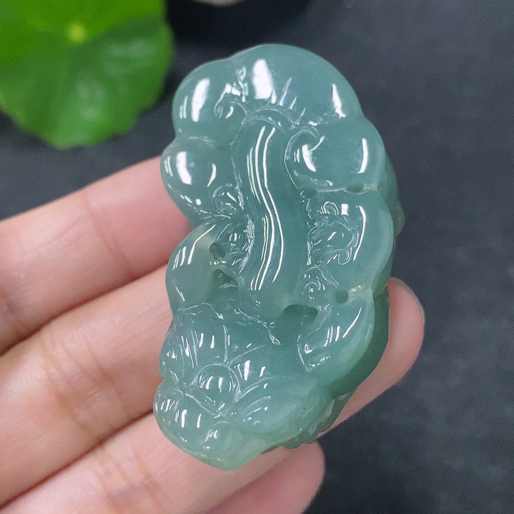 F33887320 Jadeite Pi Xiu Pendant, Total Weight Approx. 34g