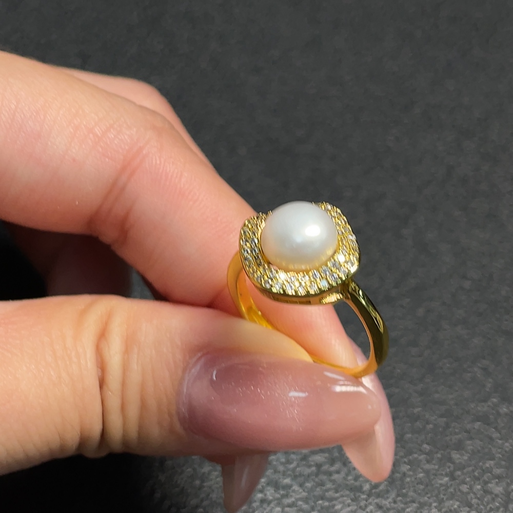 C34009924 Pearl Ring Adjustable Non-Gold Total Weight Approx. 2.91g Stone 7.7mm