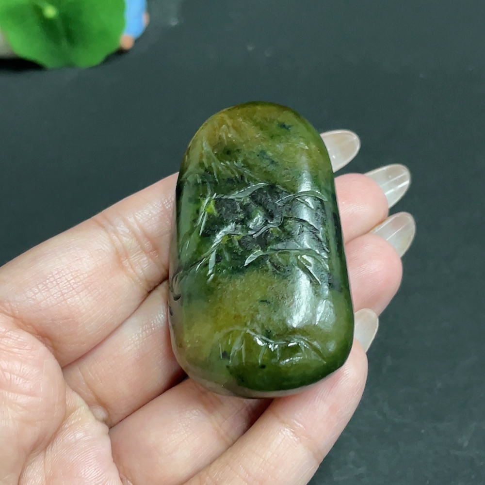 H28309856 Hetian Jade Pendant - Lotus and Fish Symbolizing Abundance Every Year, Total Weight Approx. 61.3g