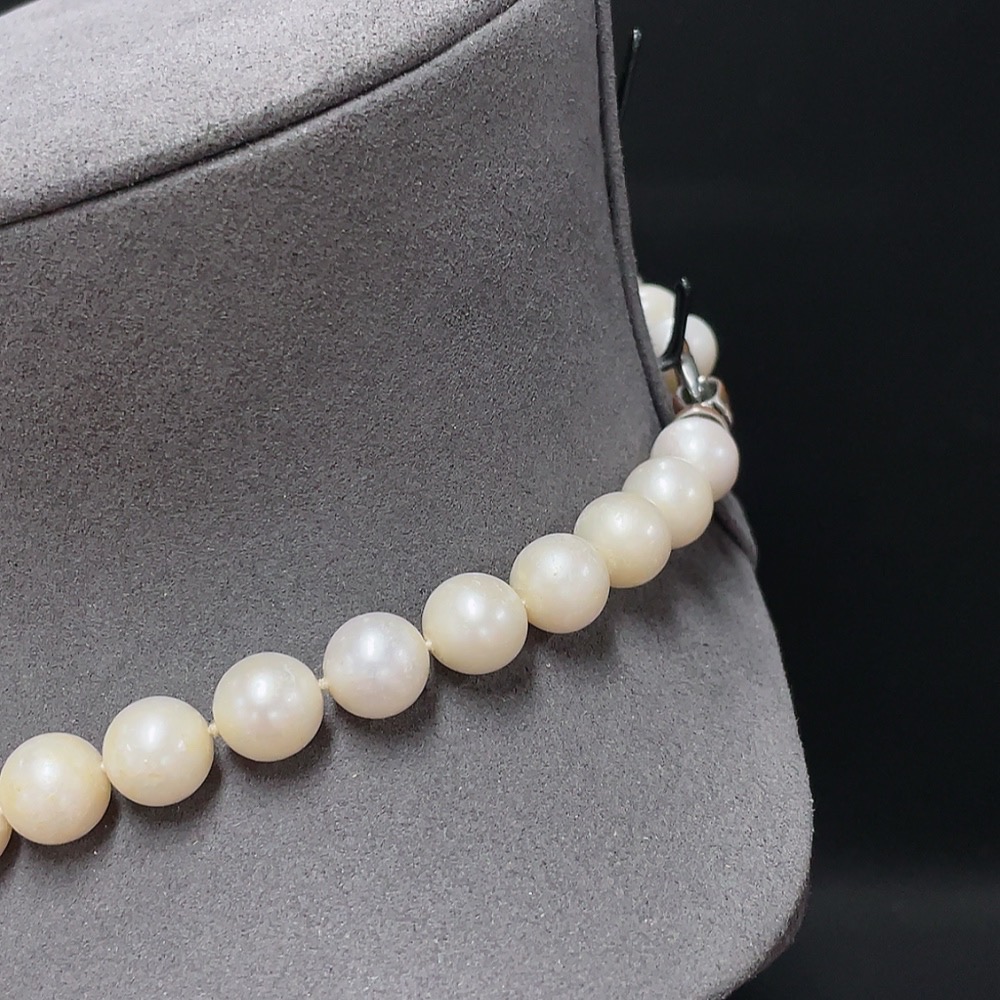 C34989596 Pearl Beaded Necklace Non-Gold Total Weight Approx. 70.1g Size 10.4-11mm