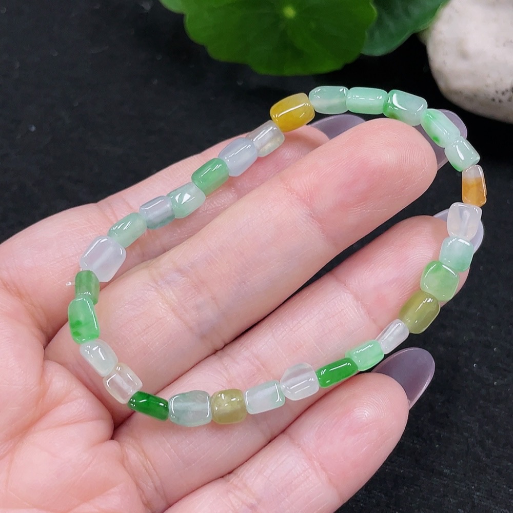 F34966052 Jadeite Bracelet Total Weight Approx. 5.82g Yellow Color Origin Undetermined