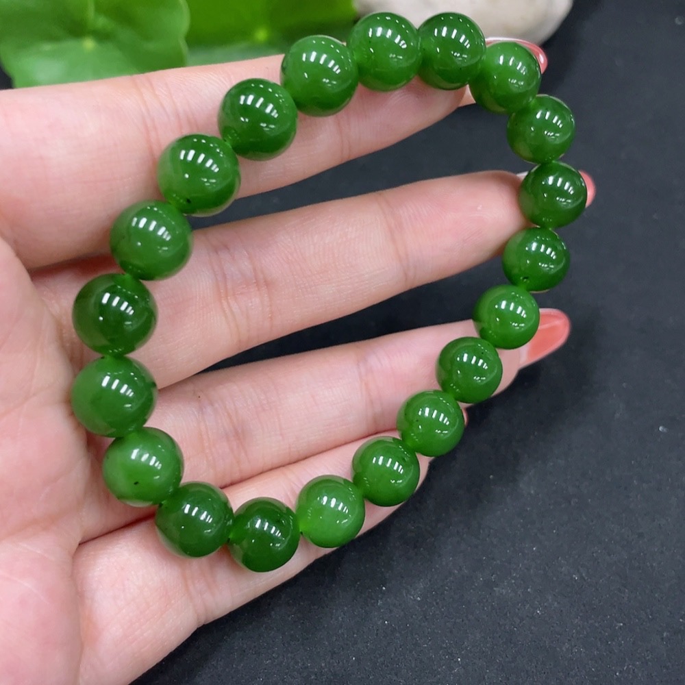 H35111783 Hetian Jade biy bracelet, approx. 9.2mm, total weight approx. 26.2g