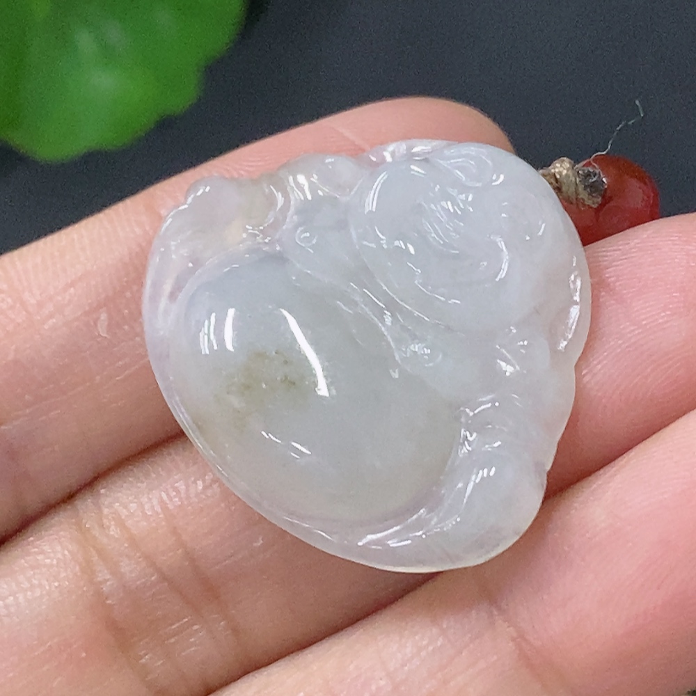F31588523 Jadeite Pendant Buddha with a total weight of approximately 7.9g including the cord