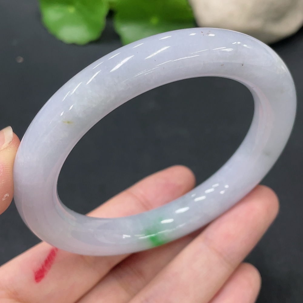 F21398481 Jadeite Round Bangle Size 55.3 Total Weight 59.912g