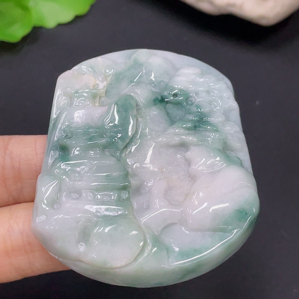 F31674119 Jadeite Pendant Landscape Total Weight Approx. 63.2g