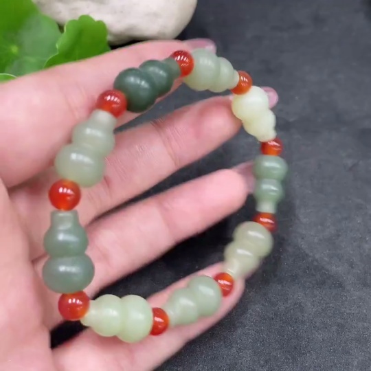 H33925393 Hetian Jade Gourd Bracelet