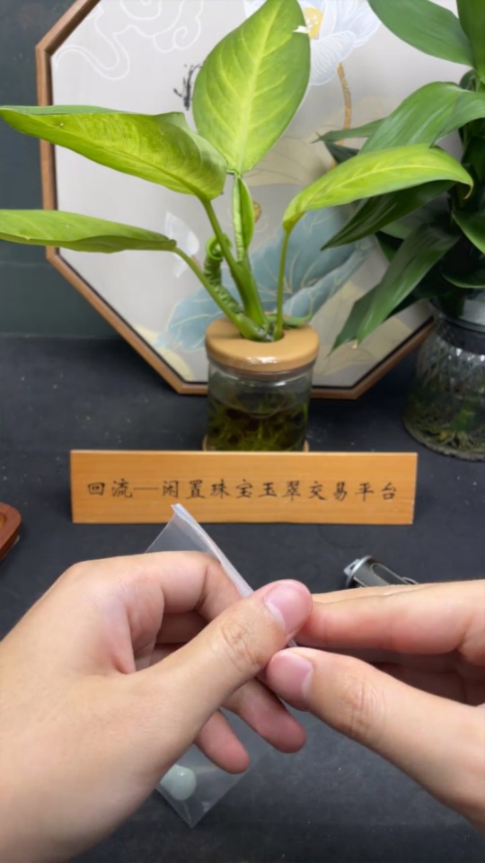 F34060496 Jadeite Gourd Pendant with 18K Gold Clasp, Total Weight Approximately 2.7g