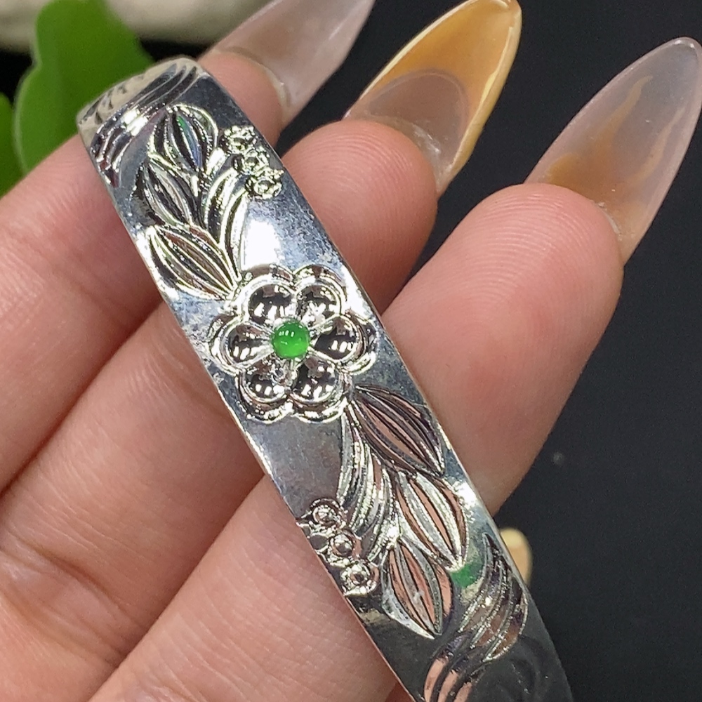 F29433125 Jadeite Inlaid Piece Non-Gold Total Weight Approx. 16.07g