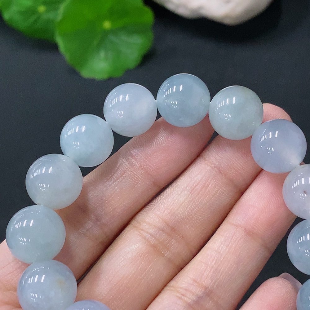 F29350169 Jadeite Bead Bracelet Approx.12mm Total Weight Approx.45.38g