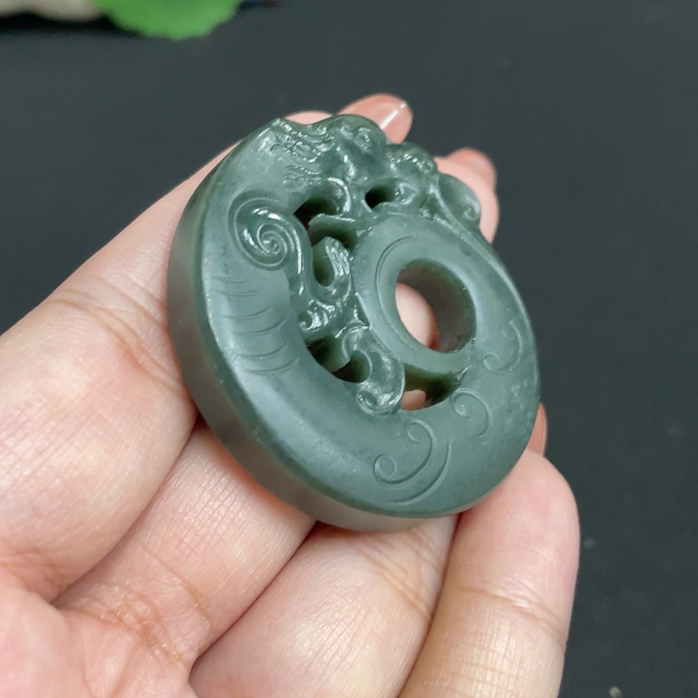 H35101728 Hetian Jade Pendant Antique Style Total Weight Approx. 26.8g