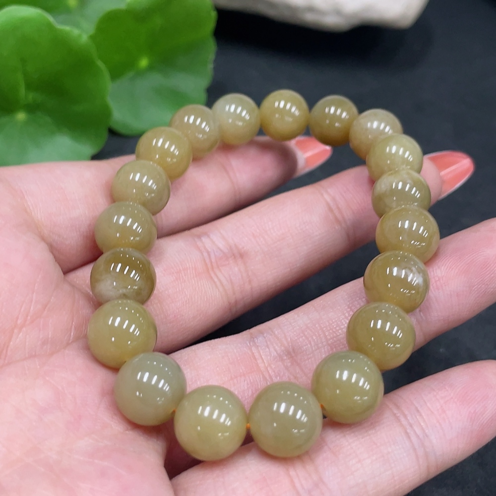 H34016219 Hetian Jade Bracelet, Approx. 9.8mm, Total Weight Approx. 29.1g