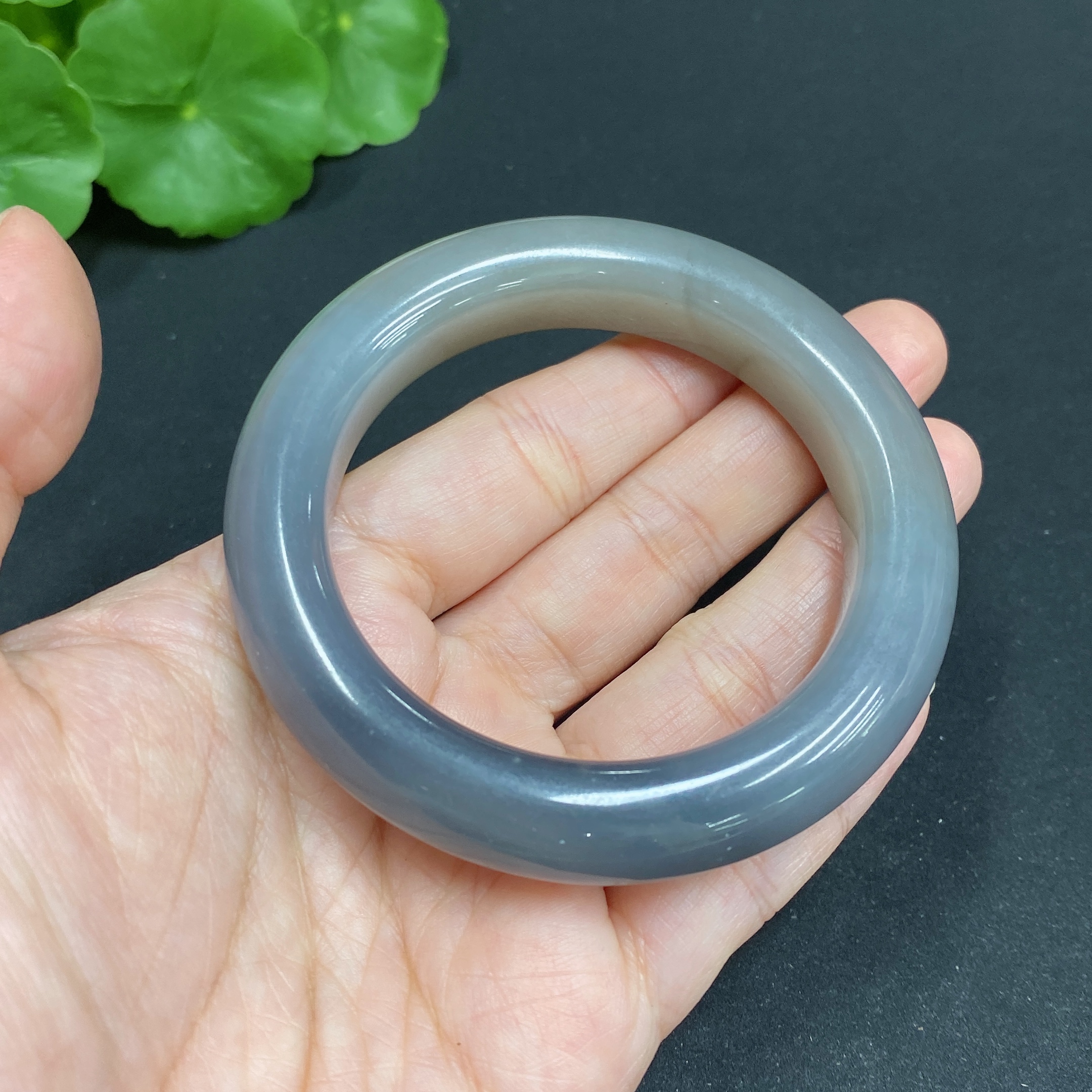 H34987080 Hetian Jade Round Bracelet Size 51.2 Total Weight Approx. 54.3g