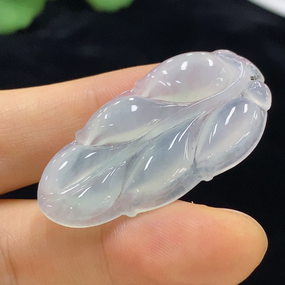 F34949193 Jadeite Leaf Pendant Total Weight Approx.5.27g