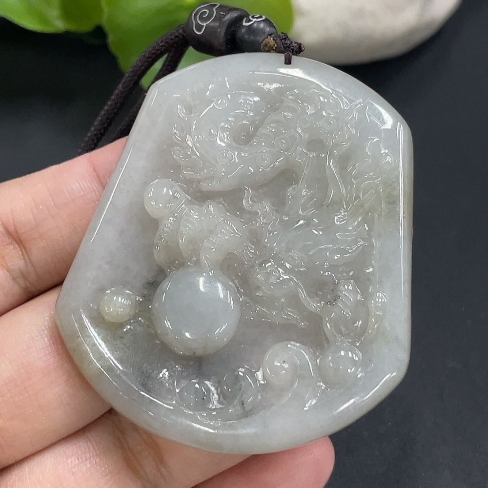 F11158488 Jadeite Dragon Pendant