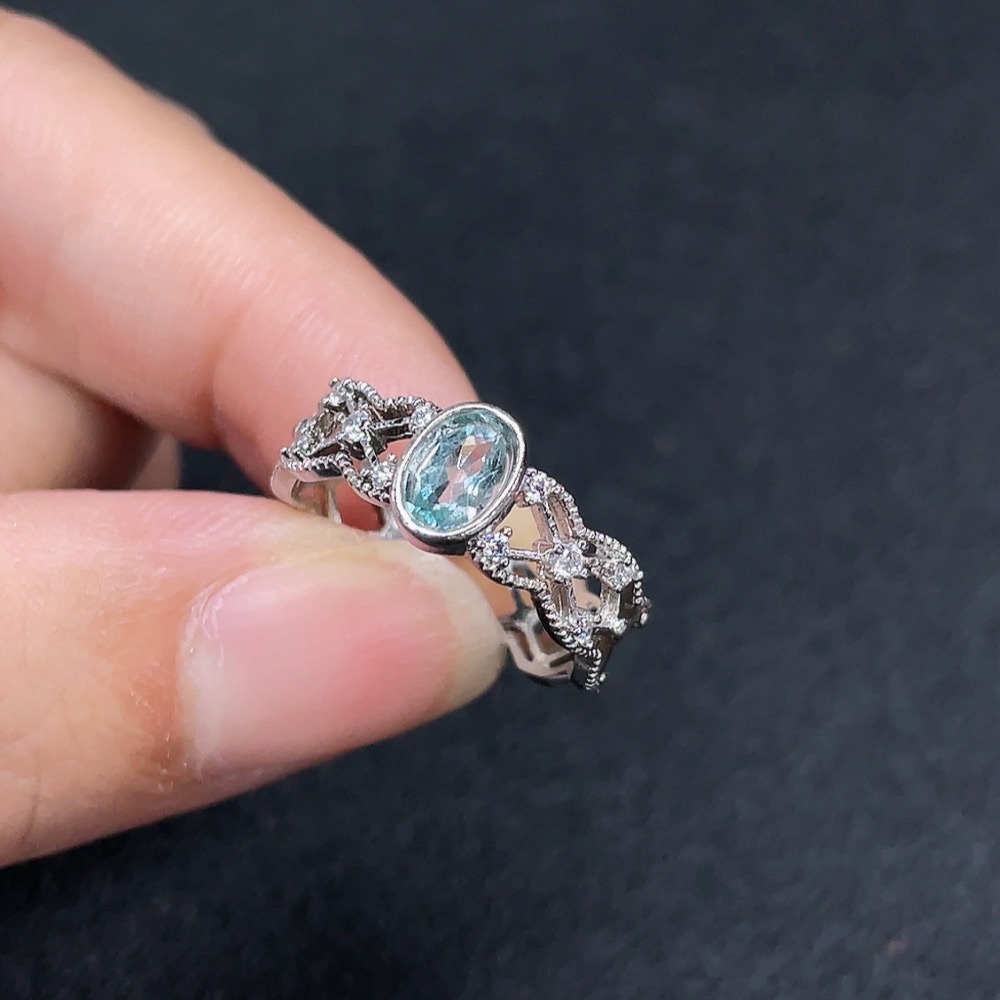 C34007343 Topaz Ring, Non-Gold, Adjustable, Total Weight Approx. 1.66g, Stone Size Approx. 6*4mm
