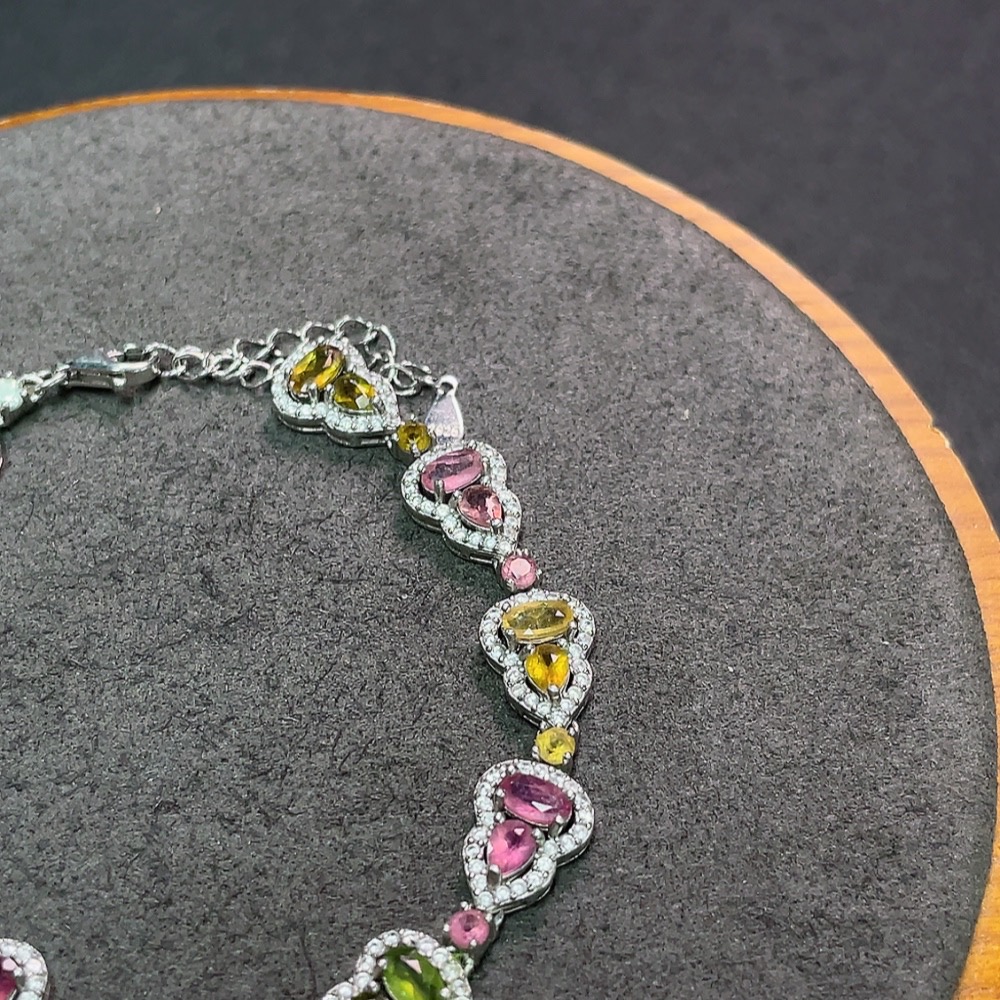 C34990734 Tourmaline Bracelet Non-Gold Total Weight Approx.8.41g Size Approx.4.5*2.3mm