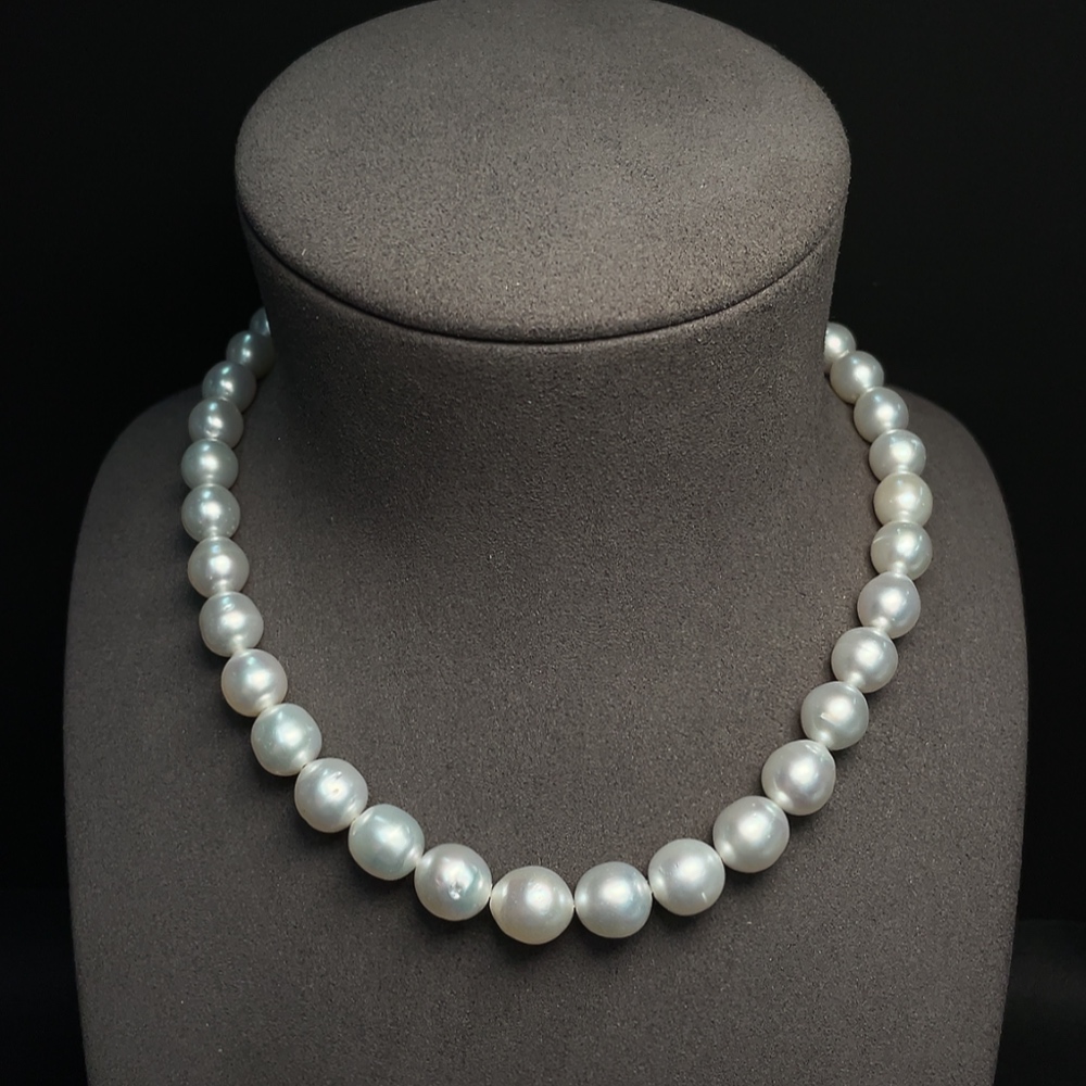 C33872217 Seawater pearl necklace non-gold total weight about 59g size 8.9-10.8mm approx