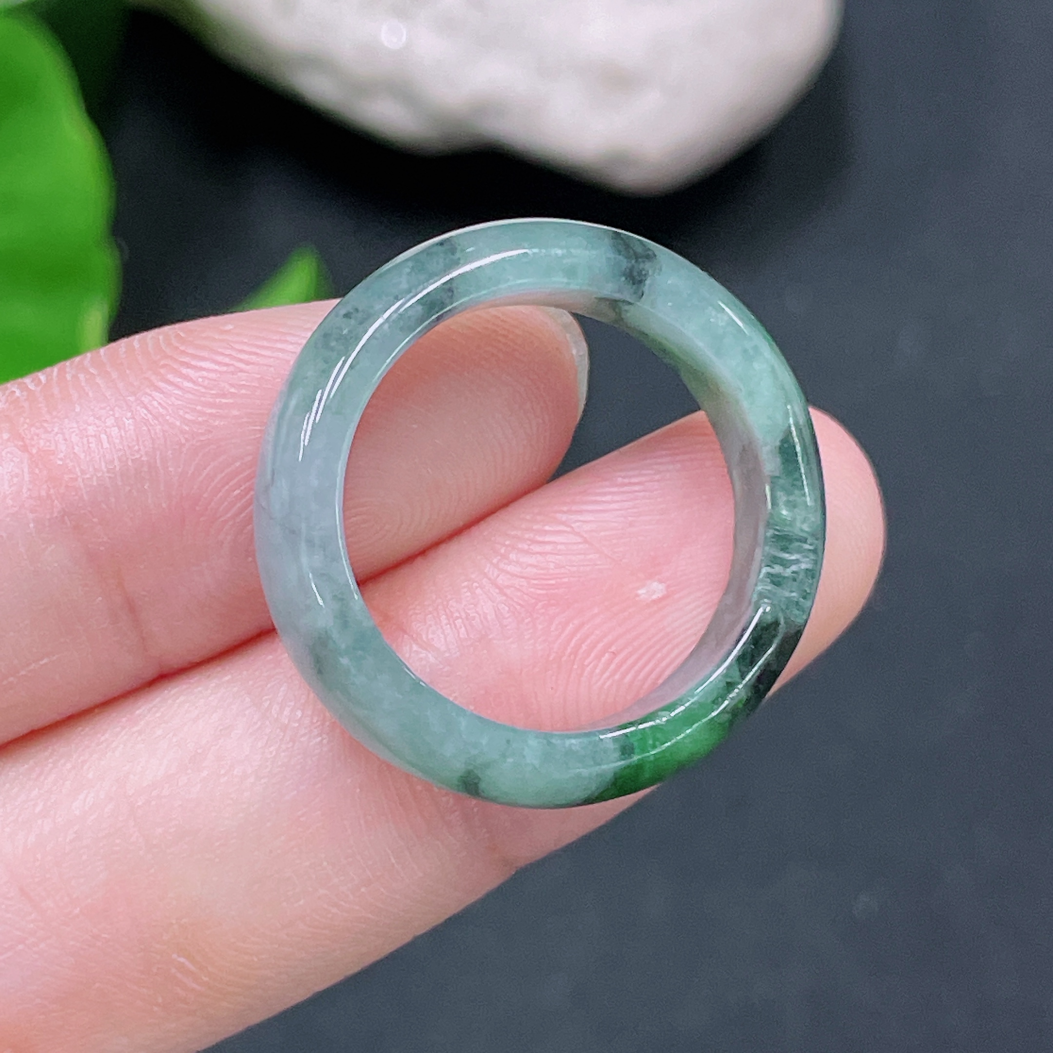 F33919961 Jadeite Ring Total Weight Approx. 3.5g With Other Mineral Components Size 17