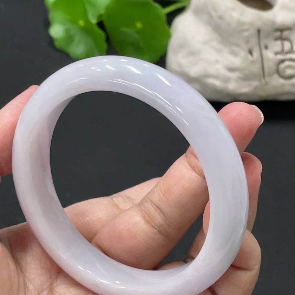 F34978150 Jadeite Round Bangle Total Weight Approx. 55.89g Size 55.7 With Color Polishing Powder