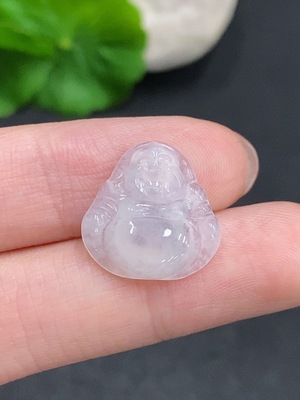 F35078240 Jadeite Buddha Pendant, Total Weight Approx. 1.4g