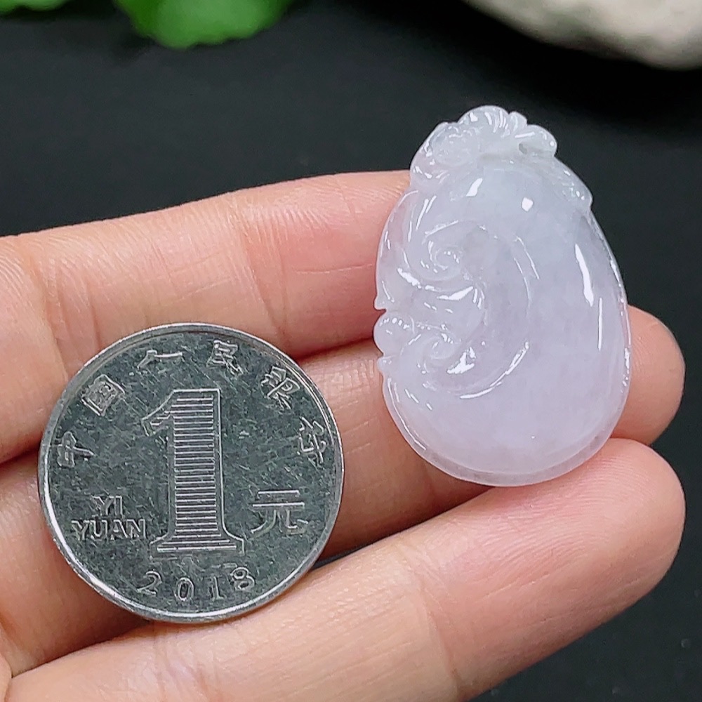 F25897686 Jadeite Ruyi Pendant Total Weight Approx.6.19g