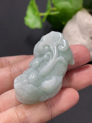 F34019629 Jadeite Pixiu Pendant Total Weight About 28.67g