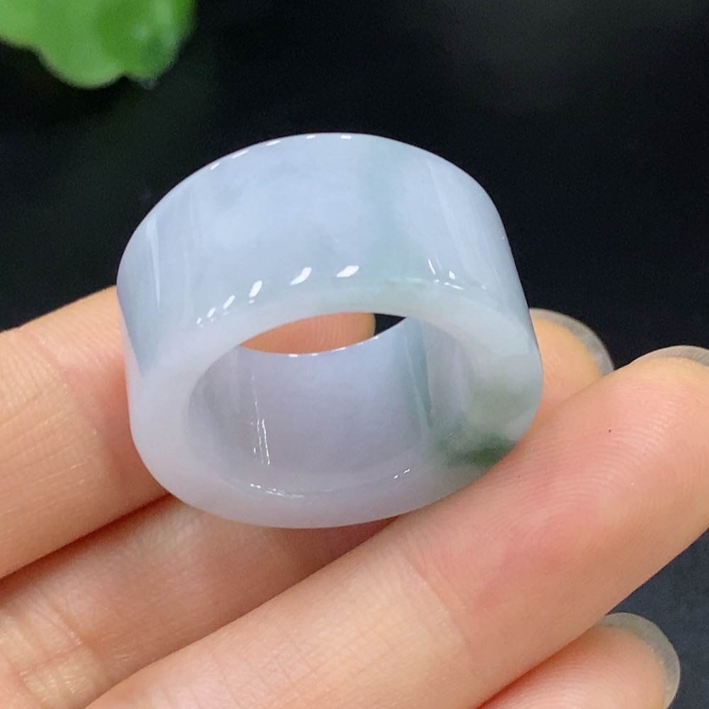 F27066803 Jadeite Thumb Ring Size 17.5 Total Weight Approx. 11.95g