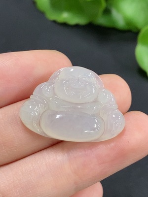 F42969184 翡翠佛公镶嵌件  货品总重约4.07g
