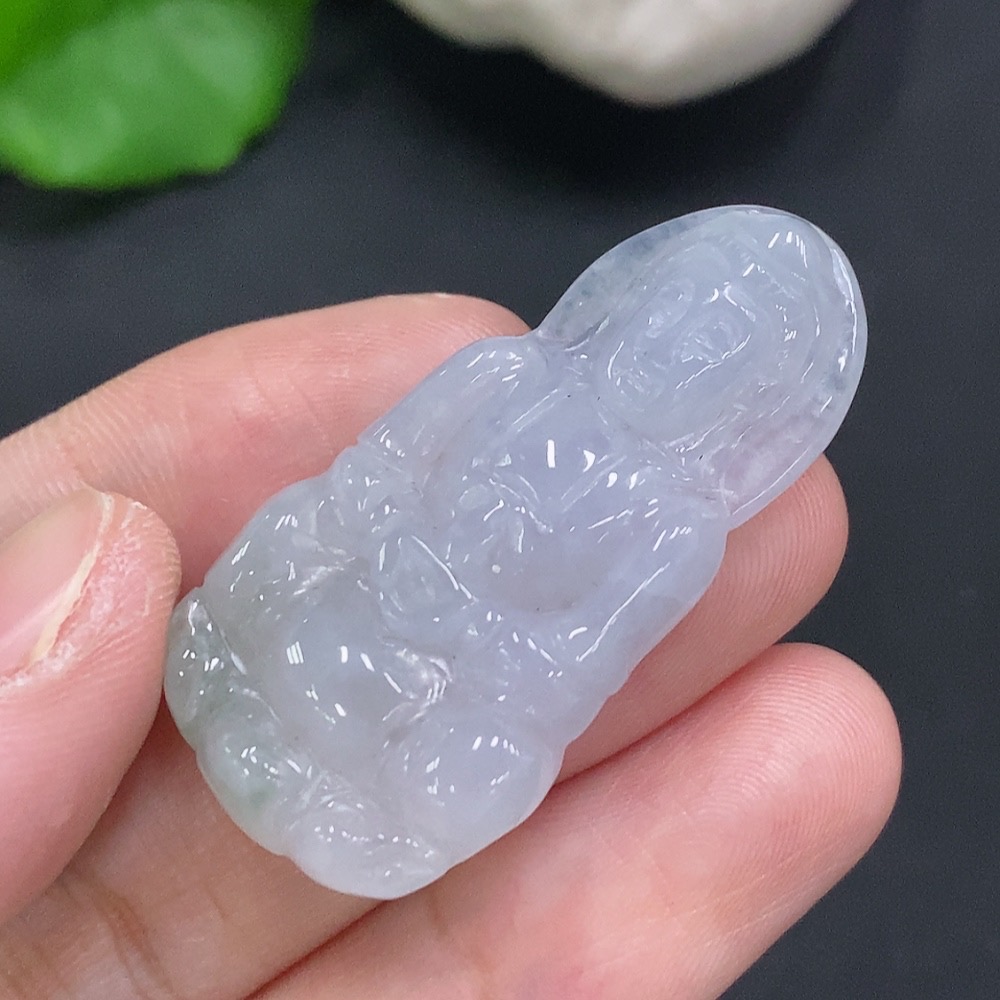 F34023398 Jadeite Guanyin Pendant, Total Weight Approximately 8.7g