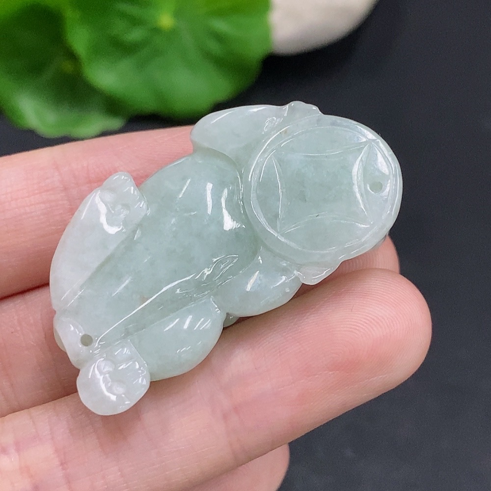 F31687983 Jadeite Pixiu Pendant, Total Weight Approximately 18.3g