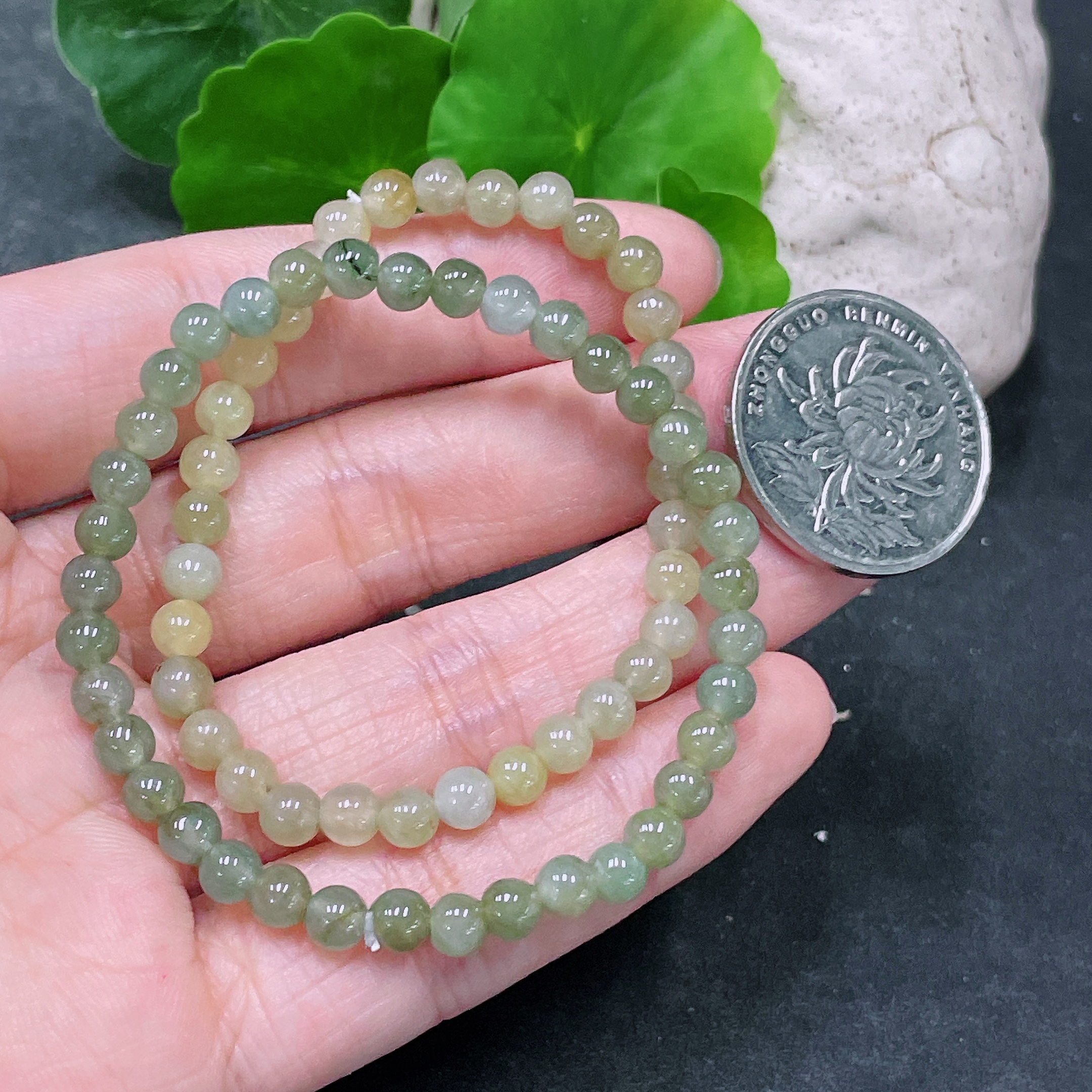F33864841 Jadeite Beads Strand Approx. 4.6mm