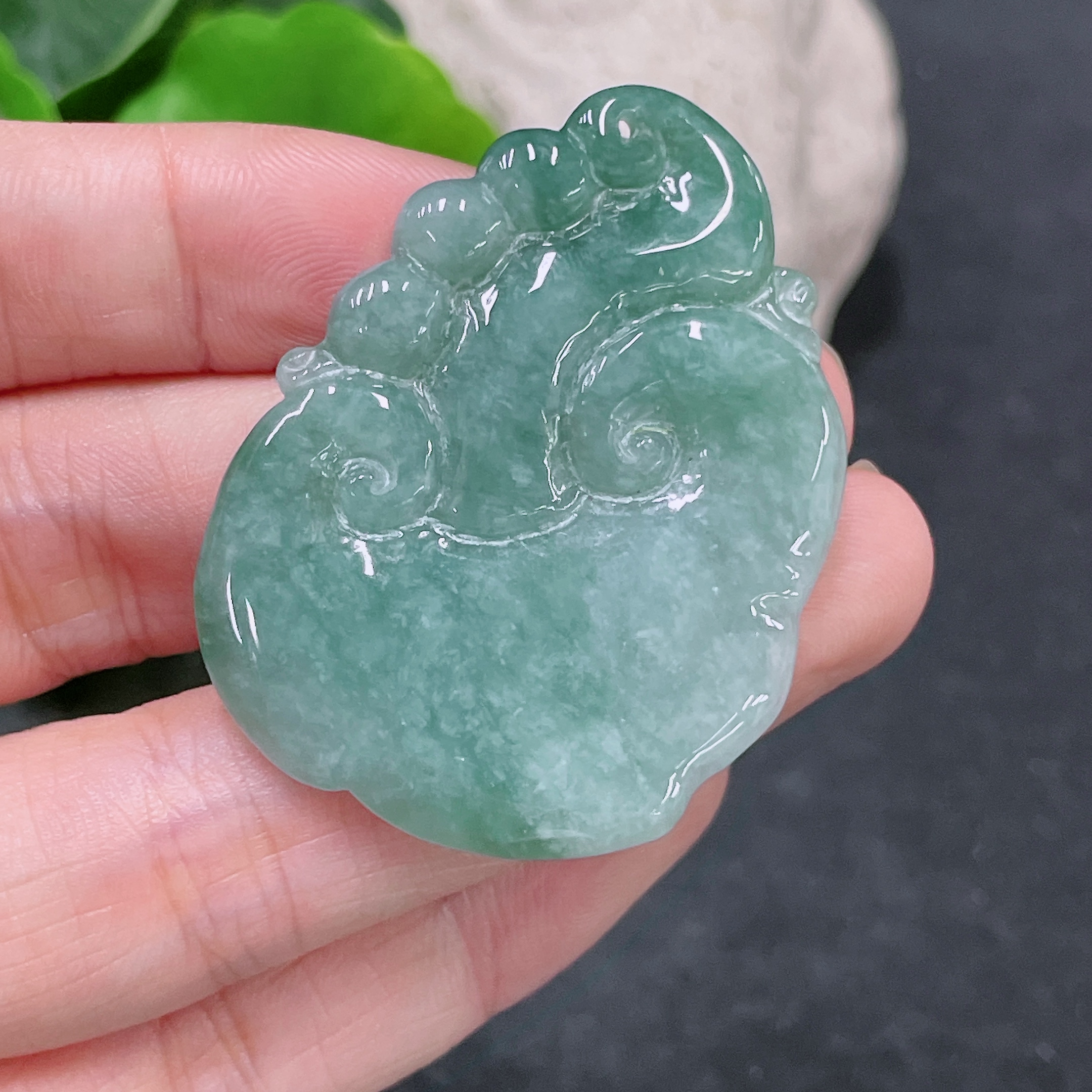 F33864703 Jadeite Pendant Ruyi Total Weight Approx. 13.35g