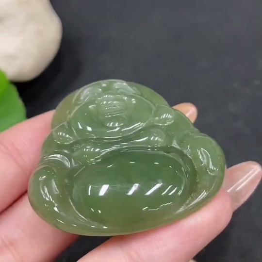 H32726176 Hetian Jade Pendant - Buddha Figure - Total Weight Approx. 25.7g