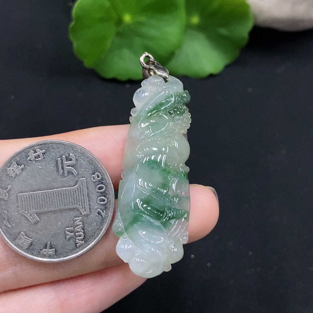 F28279332 Jadeite Pendant Non-Gold Inlaid Total Weight Approx.6.85g