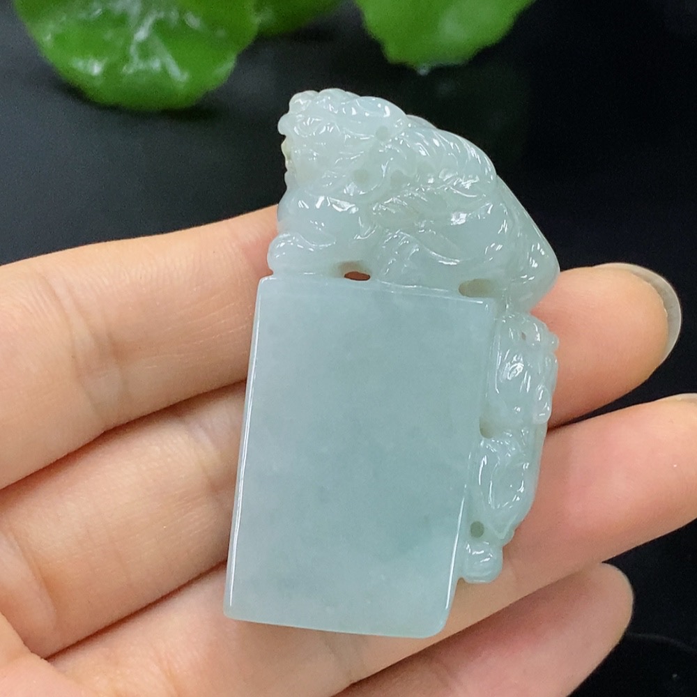 F29363422 JadeitePixiu Seal, Total Weight Approximately 41.65g